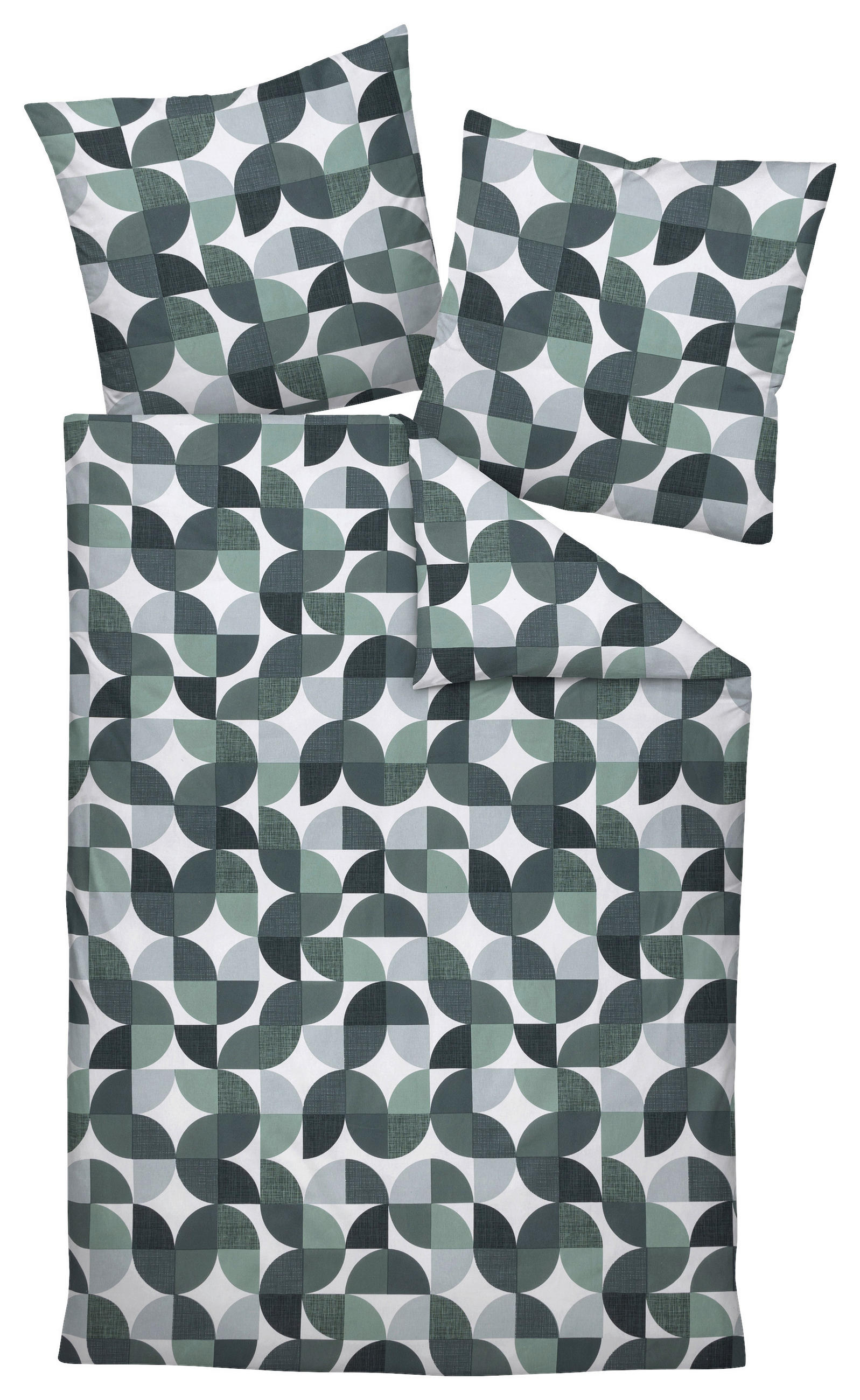 BETTWÄSCHE Biber 135/200 cm  - Mintgrün/Grün, Design, Textil (135/200cm) - Janine