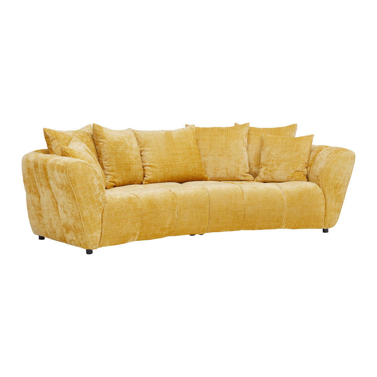 BIG SOFFA i chenille gul  - svart/gul, Modern, textil/plast (280/74cm) - MID.YOU