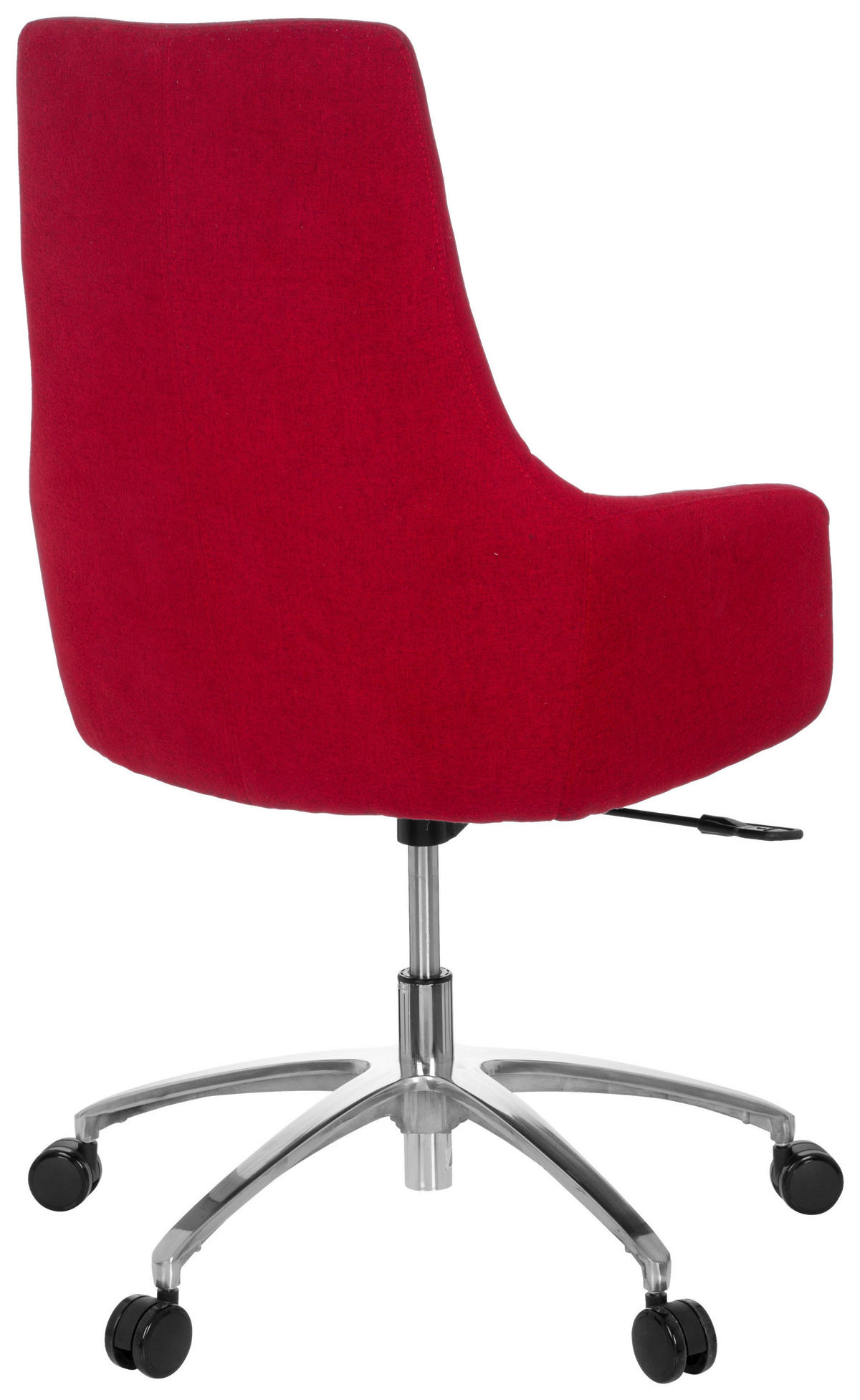 DREHSTUHL Flachgewebe Rot  - Silberfarben/Rot, Basics, Kunststoff/Textil (65/97/60cm) - MID.YOU
