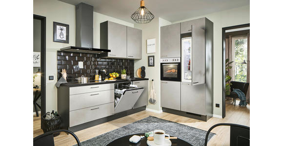 ECKKÜCHE 220/120 cm  in Graphitfarben, Schwarz, Sandfarben  - Sandfarben/Schwarz, Design, Holzwerkstoff/Metall (220/120cm) - Xora