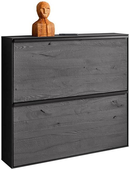 HÄNGESCHUHSCHRANK 98/88/20 cm  - Anthrazit/Schwarz, Design, Holz/Metall (98/88/20cm) - Johann Jakob