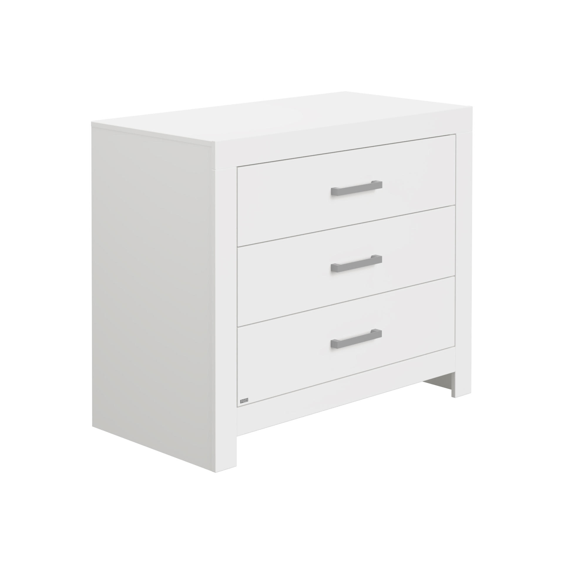 KOMMODE Fiona  in 110/91,9/55,3 cm  - Silberfarben/Weiß, Trend, Holzwerkstoff/Metall (110/91,9/55,3cm) - Paidi
