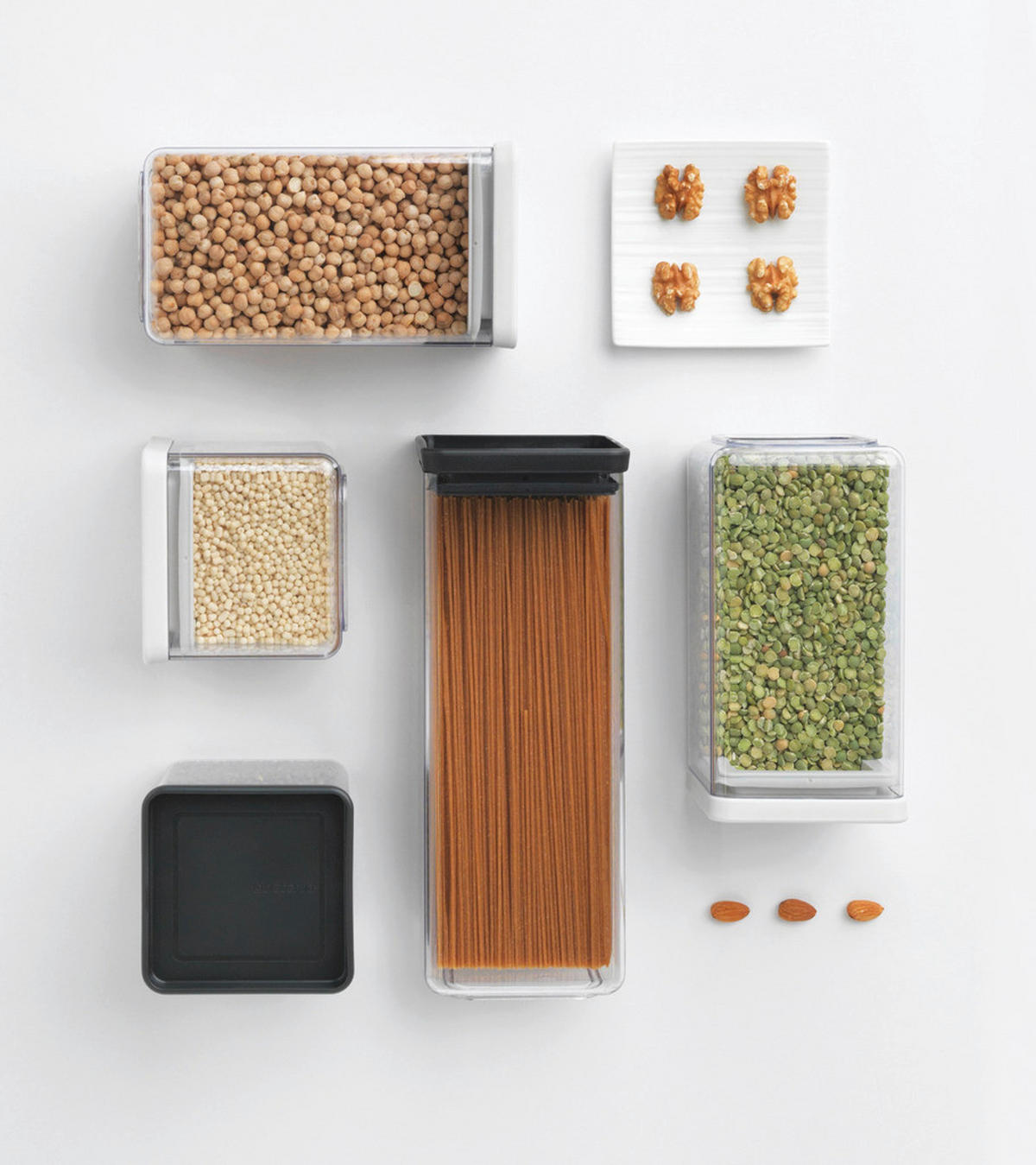 DÓZA NA POTRAVINY - průhledné/světle šedá, Design, plast (11/10.5/11cm) - Brabantia