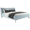 POLSTERBETT 180/200 cm  in Hellblau  - Schwarz/Hellblau, Design, Textil/Metall (180/200cm) - Lomoco