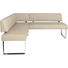 ECKBANK 165/206 cm in Schlammfarben, Beige - Chromfarben/Schlammfarben, Design, Leder/Metall (165/206cm) - Novel ECKBANK 165/206 cm in Schlammfarben, Beige - Chromfarben/Schlammfarben, Design, Leder/Metall (165/206cm) - Novel