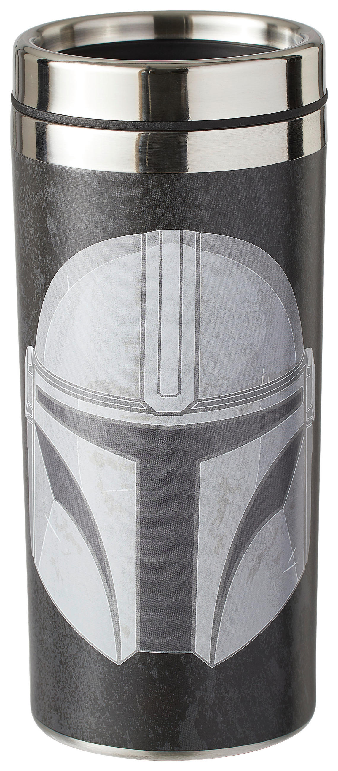THERMOBECHER Mandalorian  - Schwarz/Weiß, Basics, Metall (18.3/8/18.3cm) - Star Wars