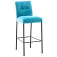 BARHOCKER in Schwarz, Türkis  - Türkis/Schwarz, Design, Textil/Metall (46/91/61cm) - Xora