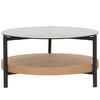 SOFFBORD i trä, glas  - svart/askfärgad, Design, metall/trä (82/42cm) - Novel