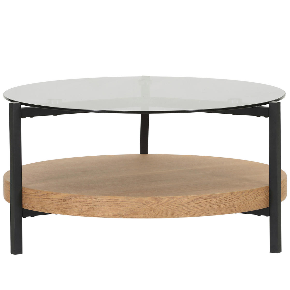 SOFFBORD i trä, glas  - svart/askfärgad, Design, metall/trä (82/42cm) - Novel