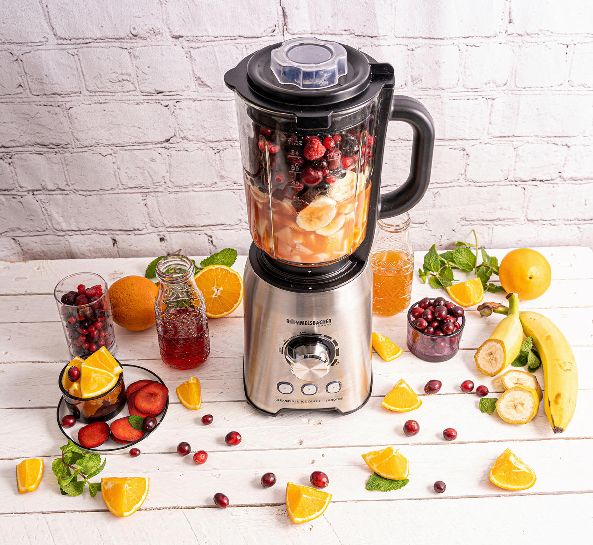STANDMIXER  - Schwarzchrom, Basics, Metall (22/44.2/18.5cm) - Rommelsbacher