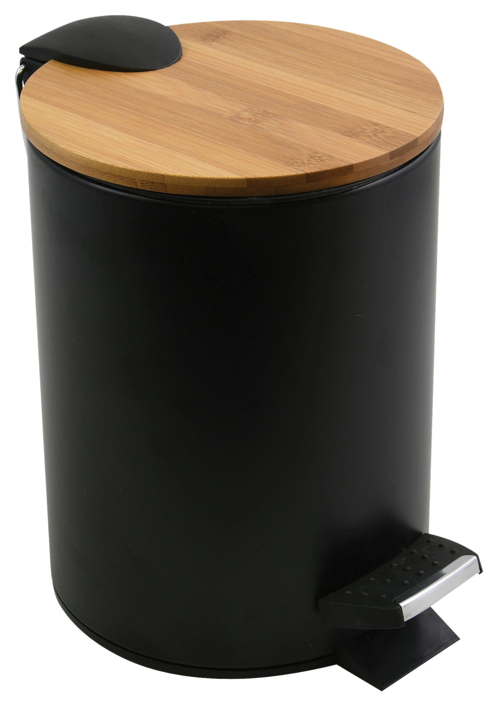 TRETEIMER ADONIS 3L MATT-BLACK 3 l  Metall  - Schwarz, KONVENTIONELL, Kunststoff/Metall (22/17/23,7cm) - Spirella