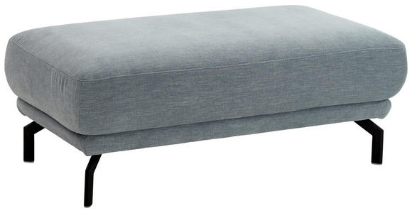 ECKSOFA in Chenille Hellblau  - Schwarz/Hellblau, Design, Textil/Metall (305/224cm) - Dieter Knoll