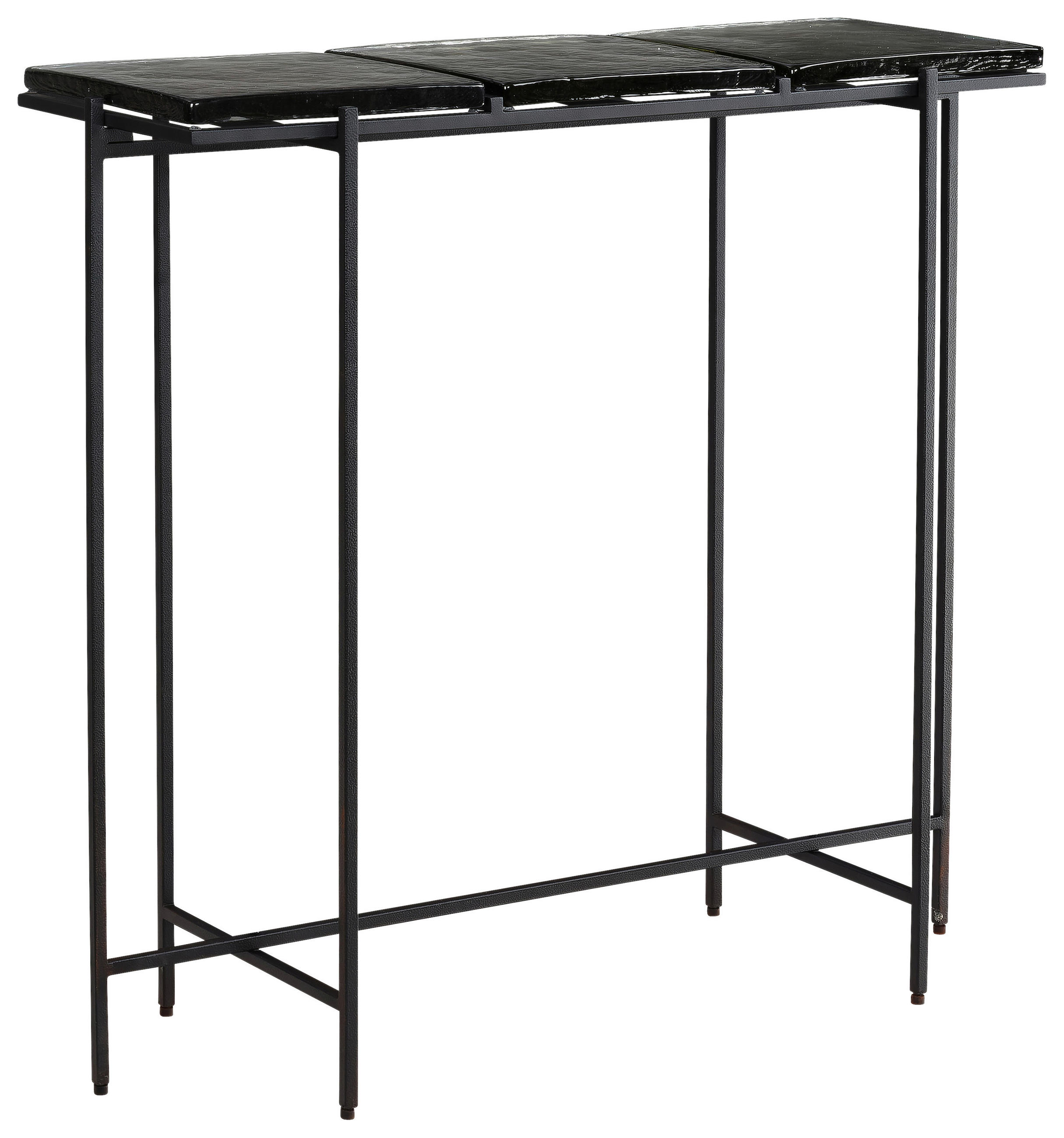 Masă Tip Consolă din sticlă, 90/29/85 cm    - negru, Design, sticlă/metal (90/29/85cm) - MID.YOU