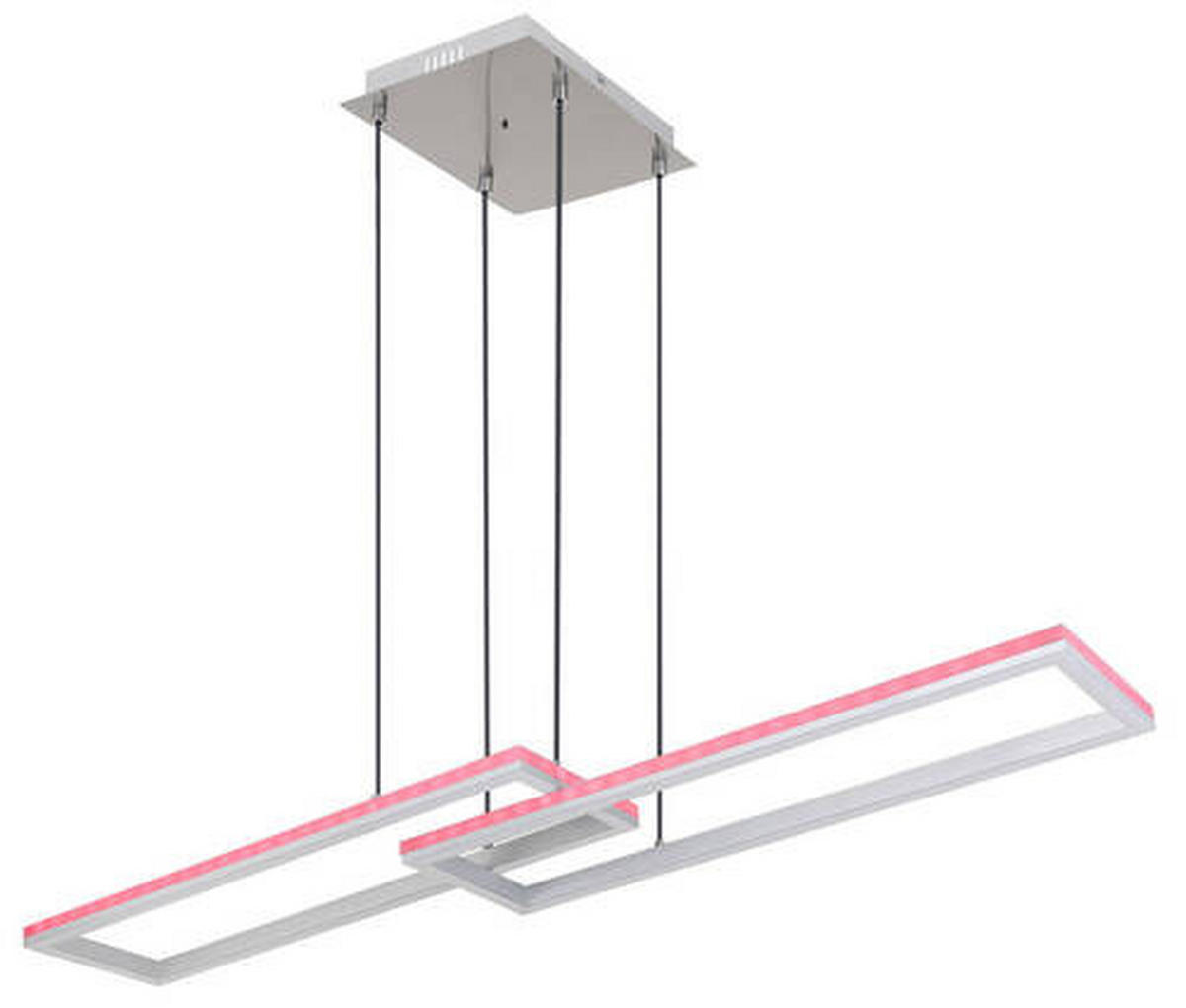 LED-HÄNGLAMPA 119,5/25,5/120 cm  - opal/silver, Trend, metall/plast (119,5/25,5/120cm) - Globo