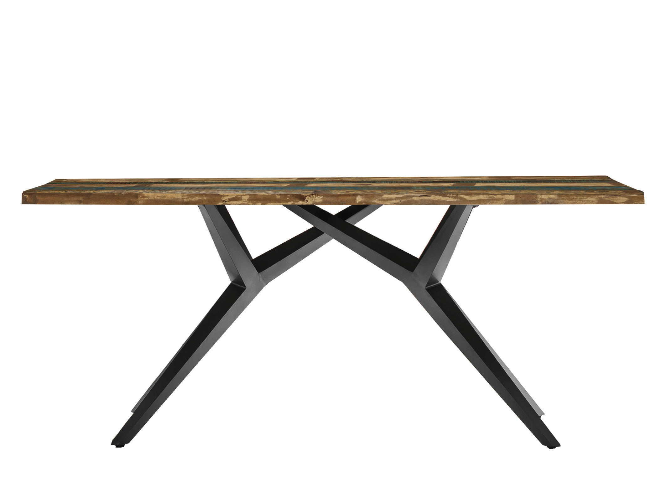 ESSTISCH 160/85/73 cm Echtholz  Holz, Metall rechteckig Multicolor, Schwarz  - Multicolor/Schwarz, MODERN, Holz/Metall (160/85/73cm) - MID.YOU