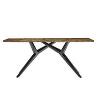 ESSTISCH 160/85/73 cm Echtholz  Holz, Metall rechteckig Multicolor, Schwarz  - Multicolor/Schwarz, MODERN, Holz/Metall (160/85/73cm) - MID.YOU