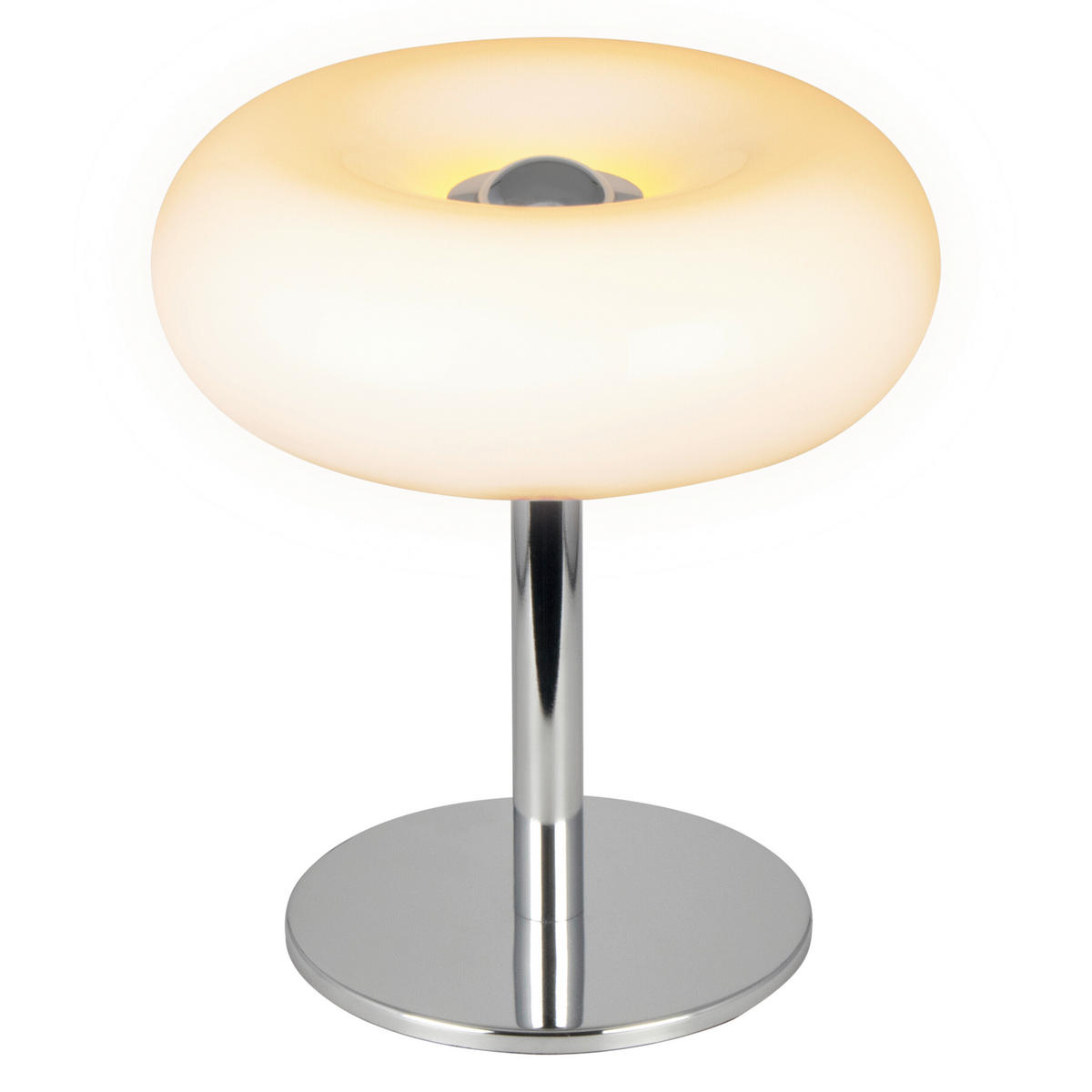 LED-TISCHLEUCHTE 20/22,4 cm  - Edelstahlfarben/Weiß, Design, Glas/Metall (20/22,4cm) - Osram