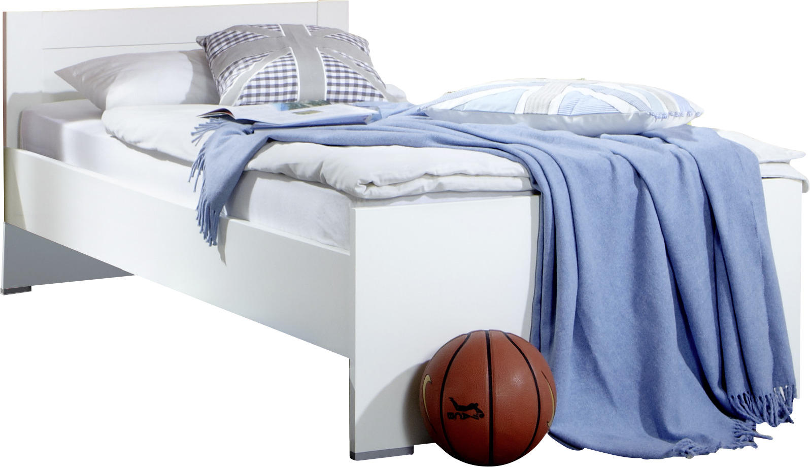 Bett 90/200 cm in Weiß