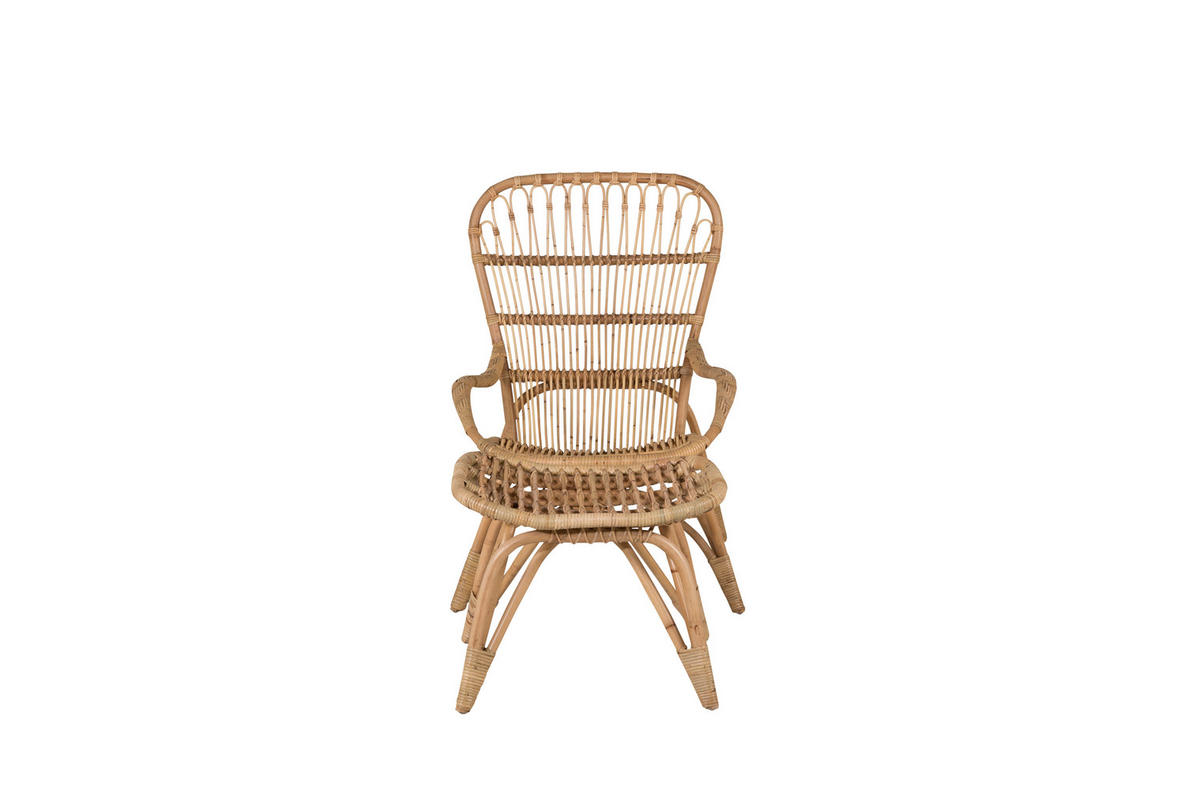 LOUNGESESSEL in Holz Braun, Weiß  - Braun/Weiß, KONVENTIONELL, Holz (66/95/131cm) - Gardenson