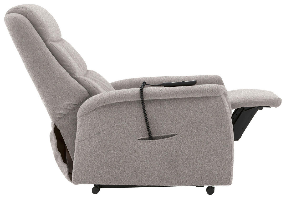 FERNSEHSESSEL in Mikrofaser Graubraun  - Graubraun/Schwarz, KONVENTIONELL, Kunststoff/Textil (70/107/88cm) - Valdera