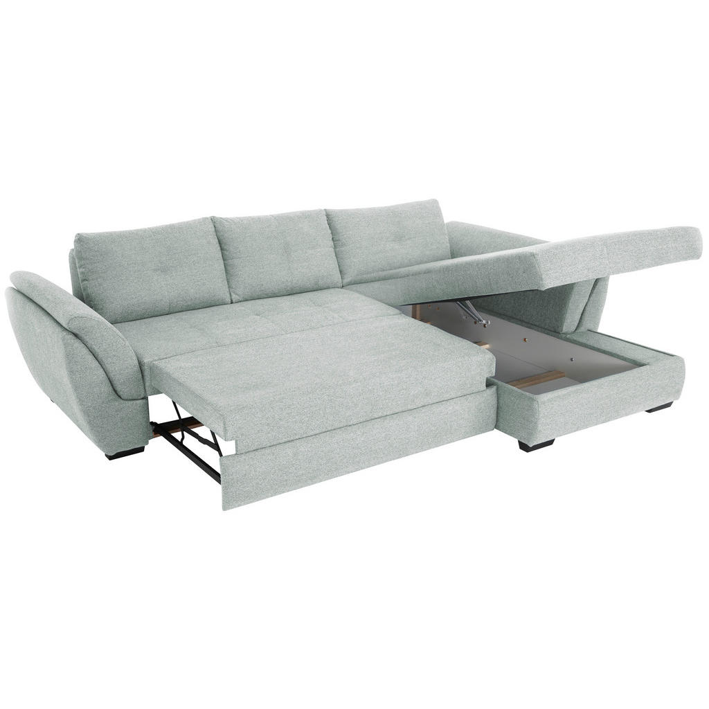 Thumbnail - Livetastic Ecksofa, Hellgrau, Textil, 3-Sitzer, Ottomane rechts, L-Form, 278x187 cm, seitenverkehrt erhältlich, Rücken e...