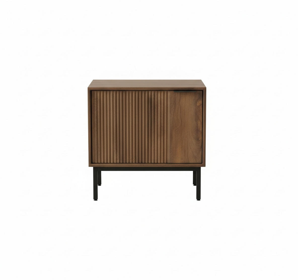 NACHTKÄSTCHEN 40/50/35 cm  in Hartholz Mangoholz Honig  - Schwarz/Honig, MODERN, Holz/Metall (40/50/35cm) - MID.YOU