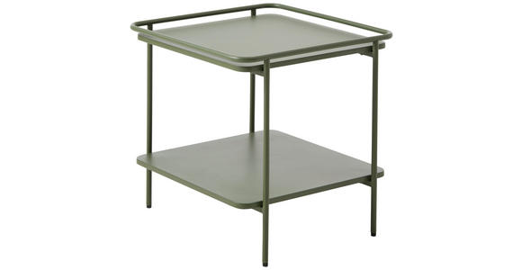 BEISTELLTISCH 45/45/44,3 cm Olivgrün quadratisch - Olivgrün, Basics, Metall (45/45/44,3cm) - Xora