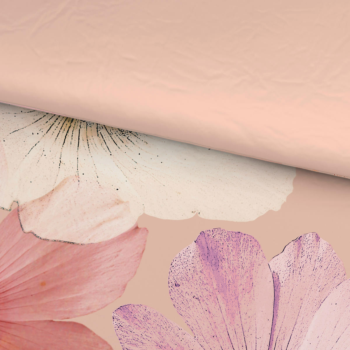 WENDEBETTWÄSCHE Satin 155/220 cm  - Beige, Textil (155/220cm) - Bio:Vio