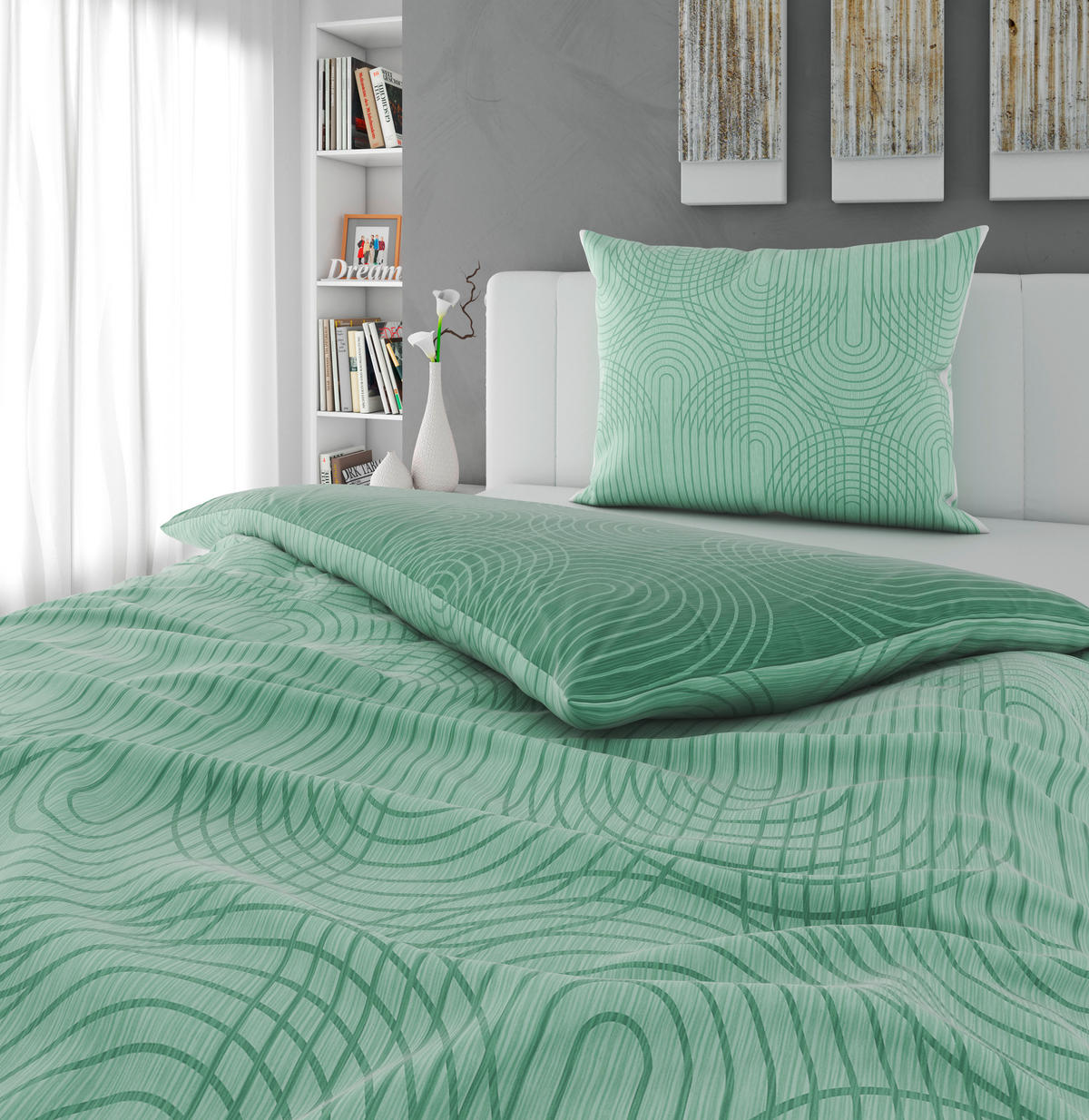 WENDEBETTWÄSCHE TANJA Satin 140/200 cm  - Beige, KONVENTIONELL, Textil (140/200cm) - Novel