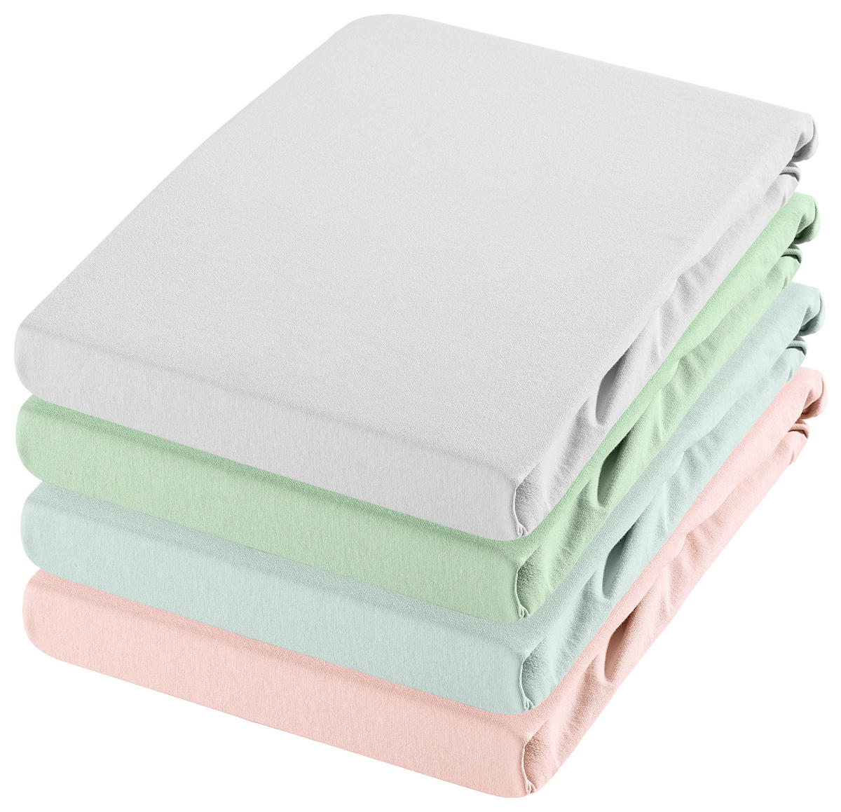 SPANNBETTTUCH FLORENZ Jersey  - Weiß, Basics, Textil (90-100/200-220cm) - Novel