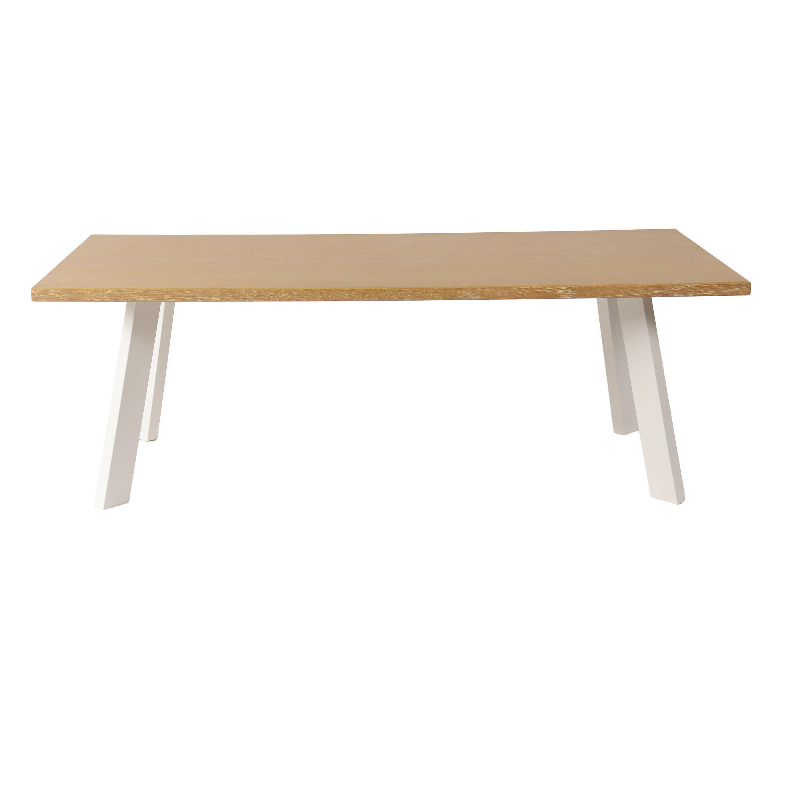 SOFFBORD i trä 130/65/45 cm  - vit/ek Bianco, Modern, metall/trä (130/65/45cm) - Niels Andersson