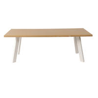 SOFFBORD i trä 130/65/45 cm  - vit/ek Bianco, Modern, metall/trä (130/65/45cm) - Niels Andersson