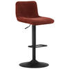 BARHOCKER Webstoff Schwarz, Rotbraun Eisen Stoffauswahl, Sitzfläche 360° drehbar  - Rotbraun/Schwarz, Design, Textil/Metall (45/88-109,5/50cm) - home24