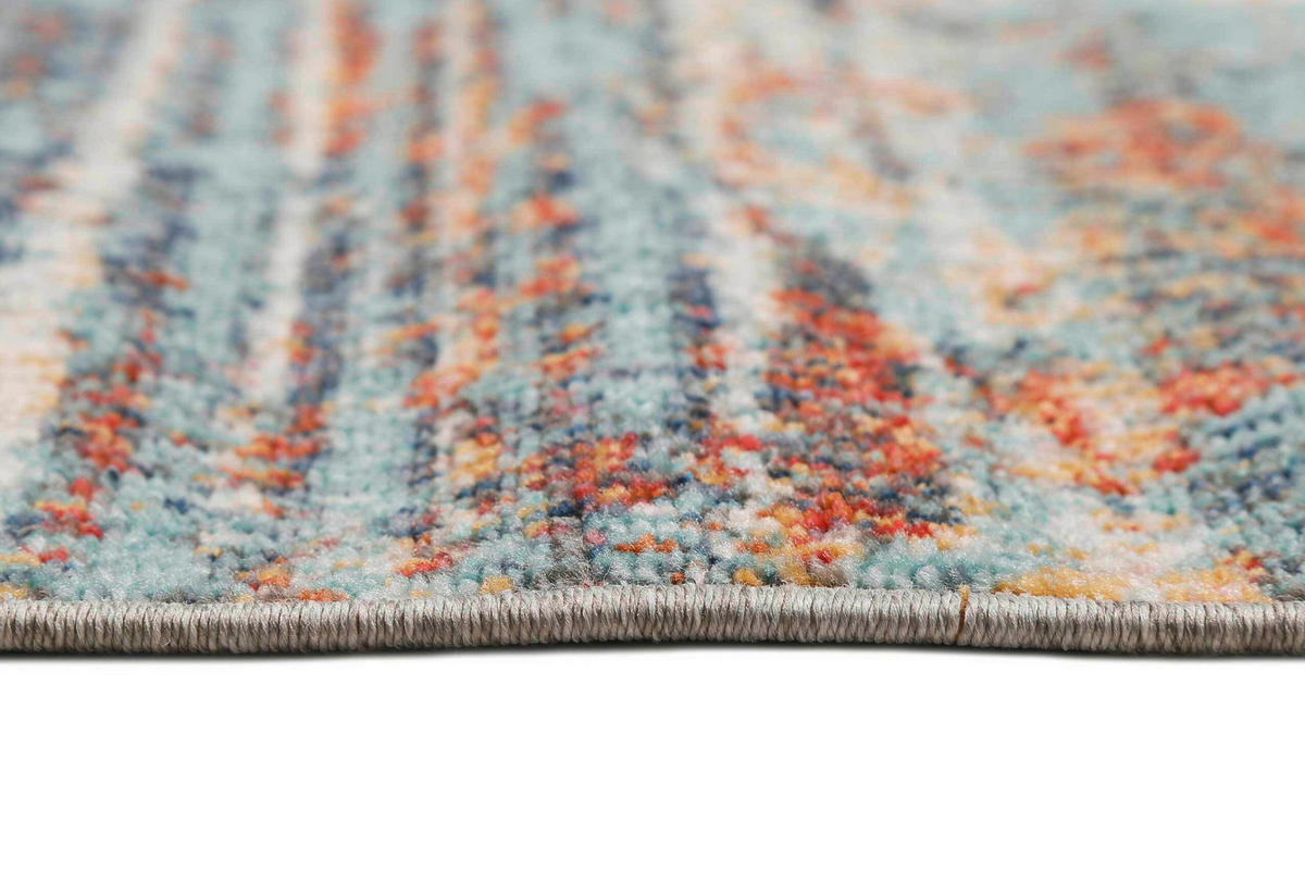 OUTDOORTEPPICH 133/200 cm Elouisa Creme, Orange, Türkis  - Türkis/Creme, Design, Textil (133/200cm) - Esprit