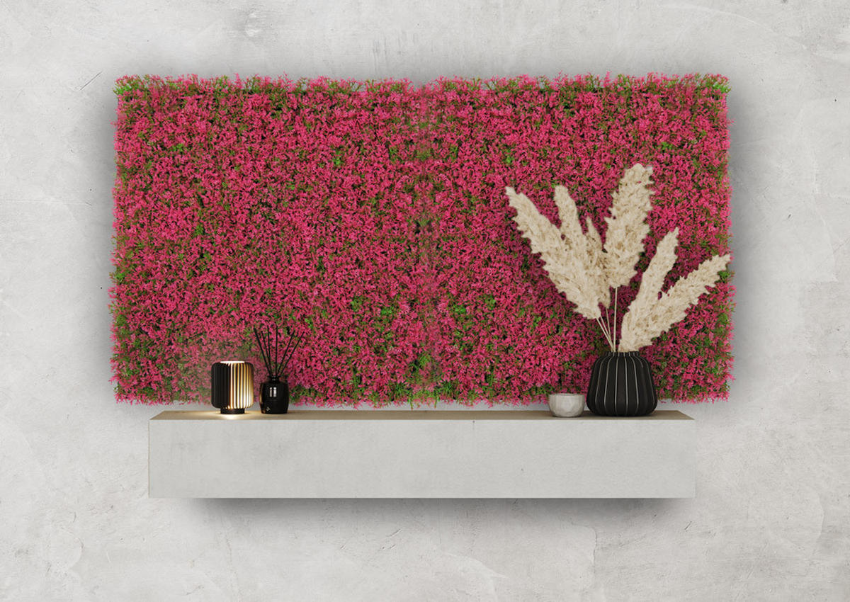 AKUSTIKPANEEL Modular Wall System Design Flora 52/52/2,8 cm  - Rosa, MODERN, Kunststoff (52/52/2,8cm) - Jangal