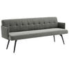 SITZBANK 206/85/69 cm Cord Anthrazit Metall  - Anthrazit/Schwarz, Design, Textil/Metall (206/85/69cm) - Johann Jakob