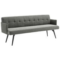 SITZBANK 206/85/69 cm Cord Anthrazit Metall  - Anthrazit/Schwarz, Design, Textil/Metall (206/85/69cm) - Johann Jakob