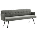 SITZBANK in Textil Anthrazit  - Anthrazit/Schwarz, Design, Textil/Metall (206/85/69cm) - Johann Jakob