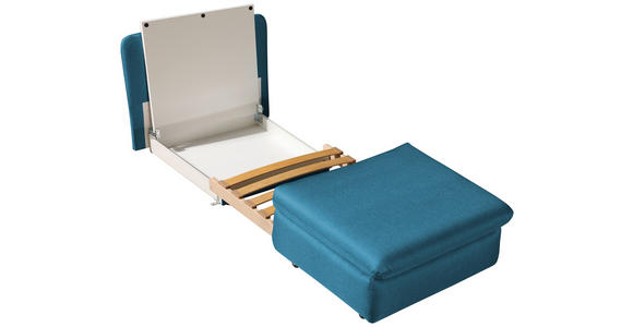 SCHLAFSESSEL  mit Flachgewebe Blau  - Blau, Design, Textil (90/89/83cm) - Novel