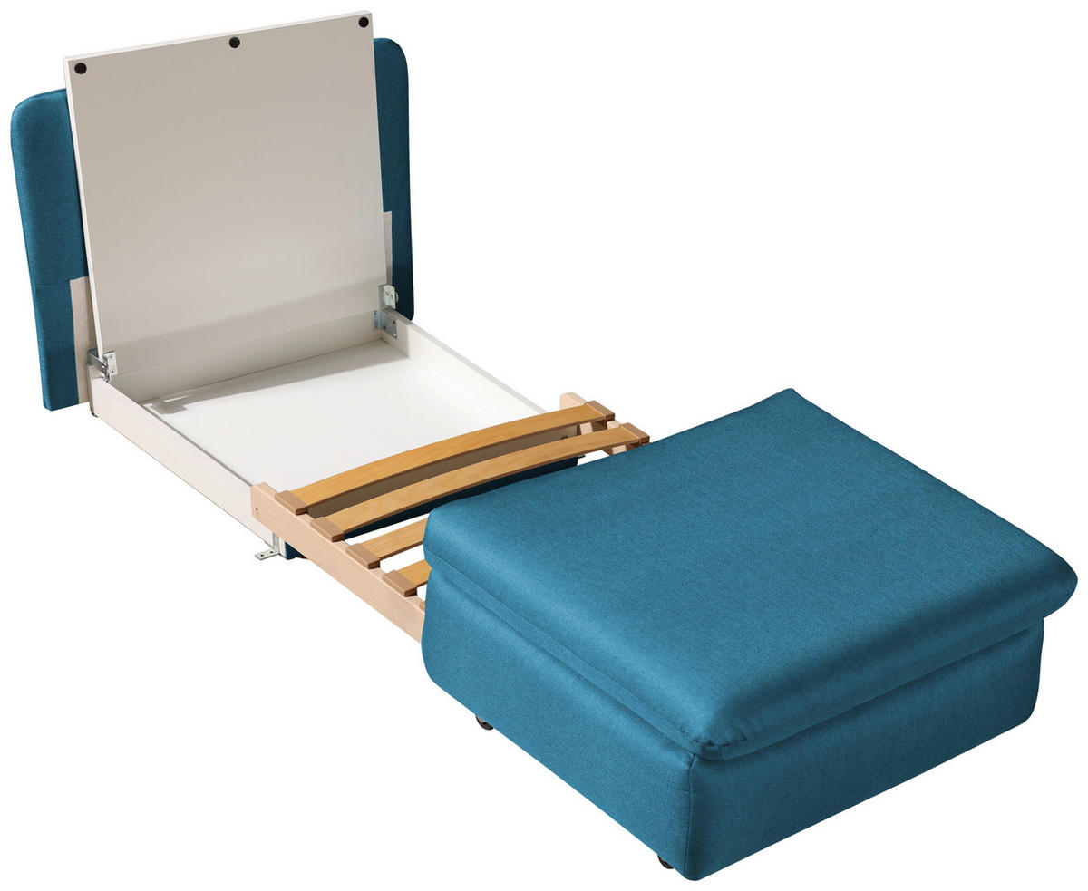 SCHLAFSESSEL in Flachgewebe Blau  - Blau, Design, Textil (90/89/83cm) - Novel