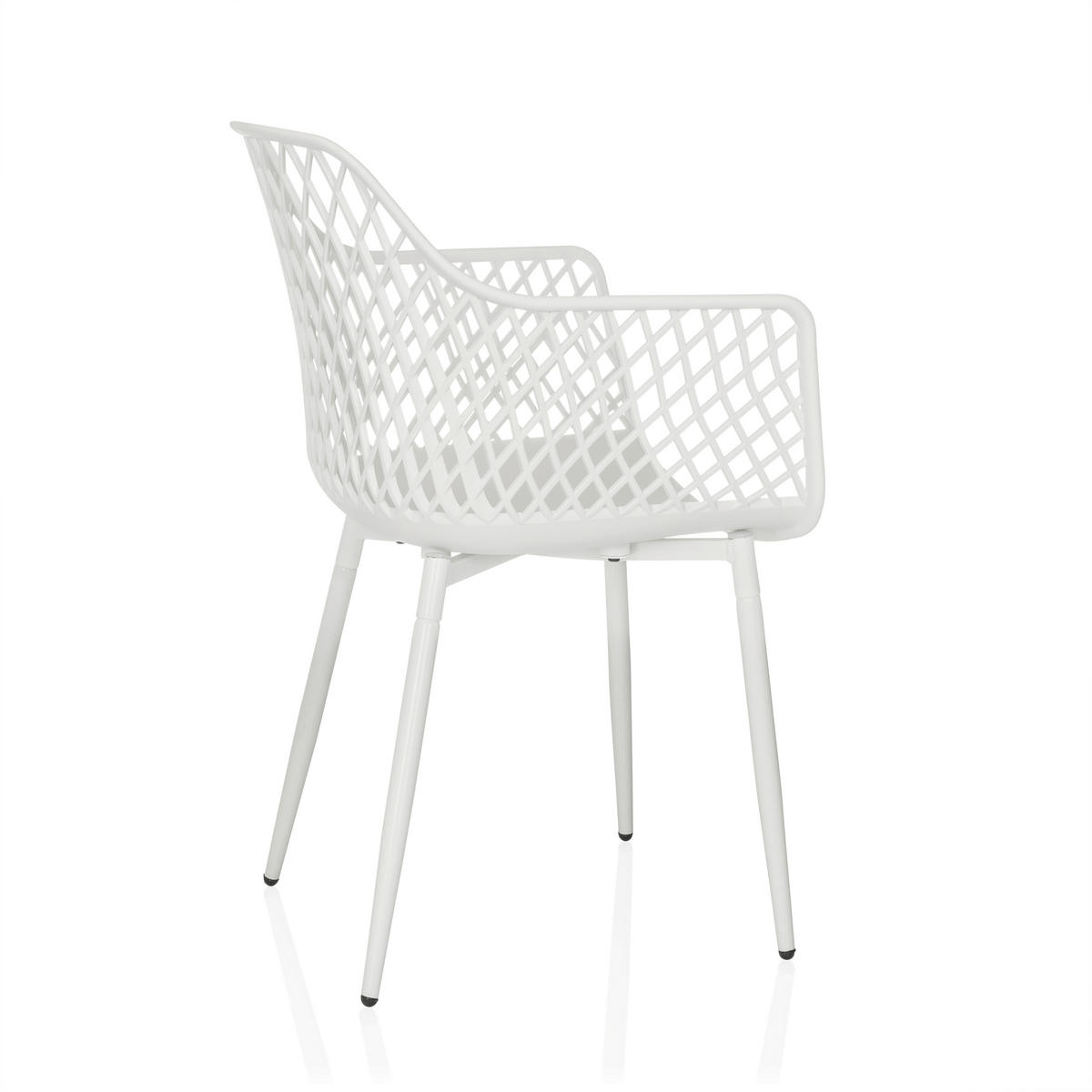 GARTENSTUHL Weiß  - Weiß, MODERN, Kunststoff/Metall (56/81/50cm) - MID.YOU