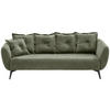3-SITZER-SOFA in Mikrofaser Olivgrün  - Schwarz/Olivgrün, MODERN, Textil/Metall (236/94/103cm) - Livetastic