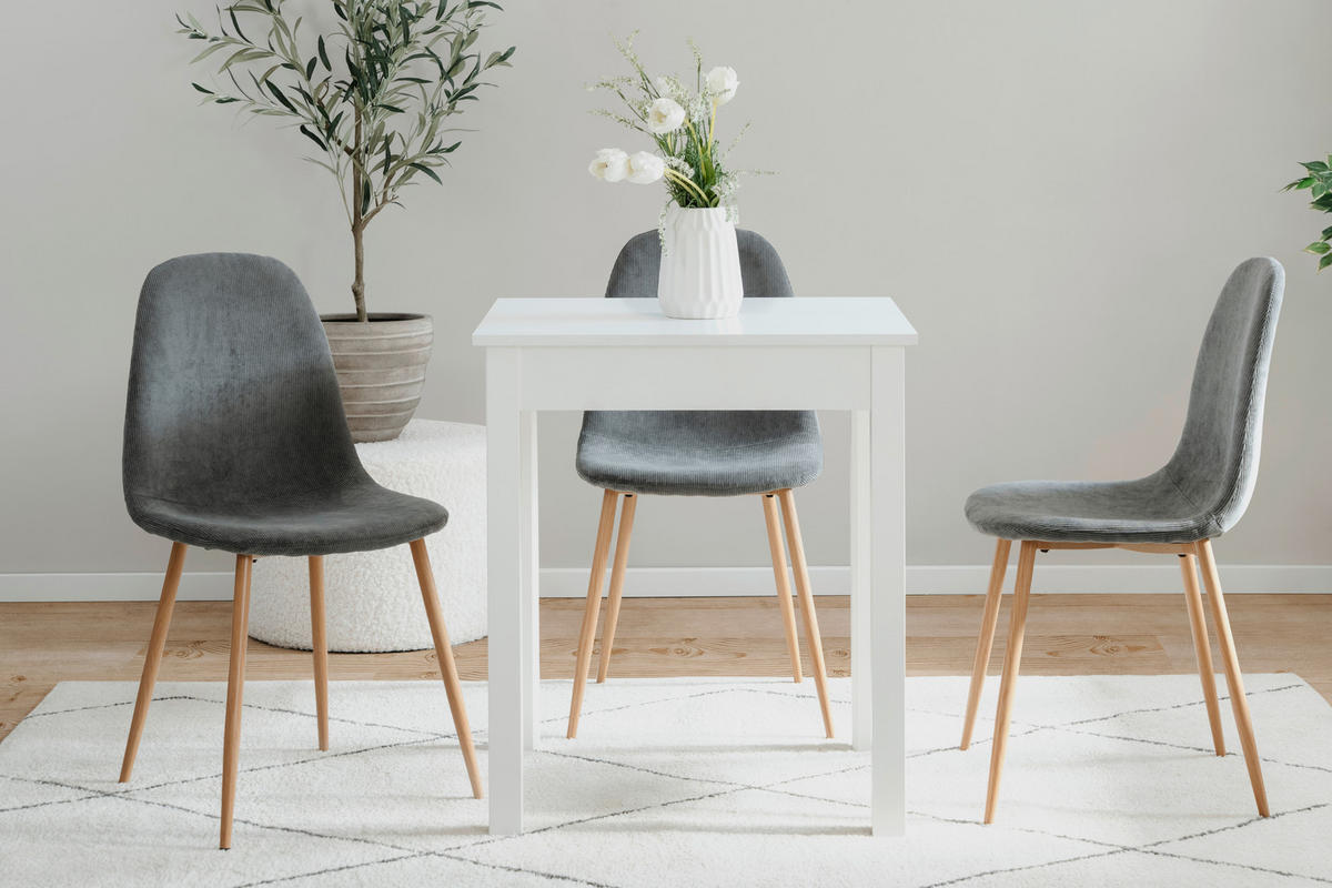ESSTISCH in Holzwerkstoff 60/67/76 cm   - Weiss, Modern, Holzwerkstoff (60/67/76cm) - MID.YOU
