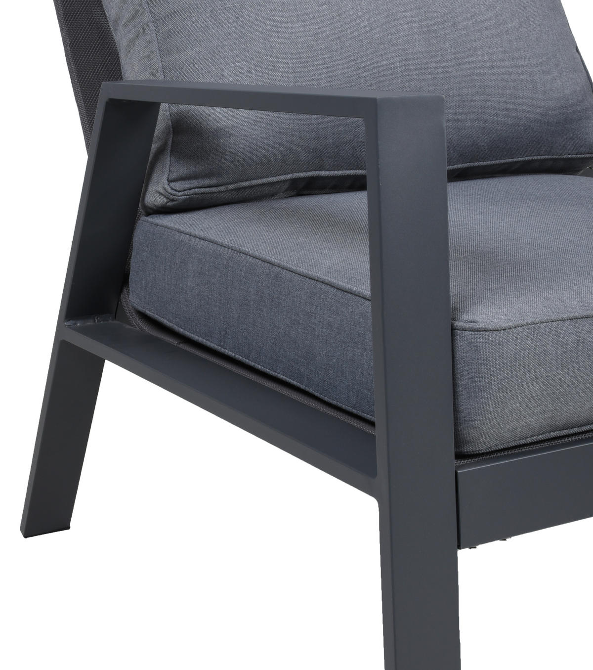 GARTENSET Aluminium  - Anthrazit/Grau, Basics, Kunststoff/Textil - Gardenson