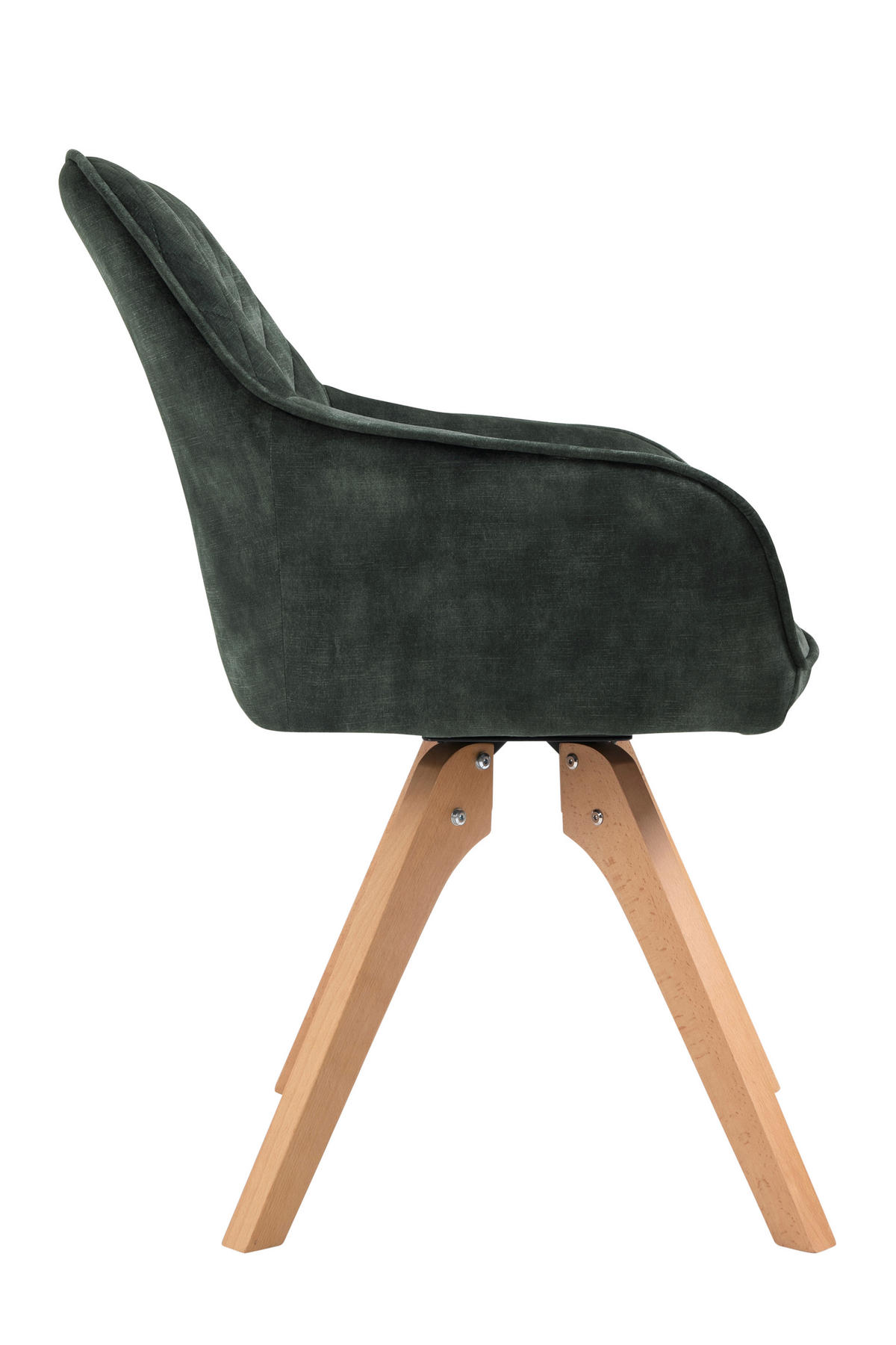 ARMLEHNSTUHL  in Samt  - Dunkelgrün/Eichefarben, MODERN, Holz/Textil (59/85/61cm) - Livetastic