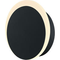 AKKU-WANDLEUCHTE - Schwarz, Design, Metall (15/4cm) - Hell