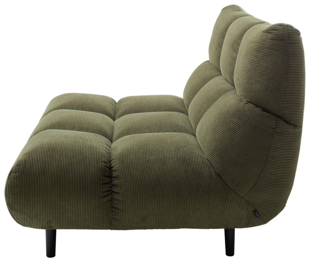 ECKSOFA Feincord Waldgrün  - Waldgrün/Schwarz, Design, Holz/Textil (215/288cm) - Pure Home Lifestyle