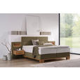 BOXSPRINGBETT 160/200 cm  in Eichefarben, Olivgrün  - Eichefarben/Olivgrün, Natur, Holz/Textil (160/200cm) - Valnatura