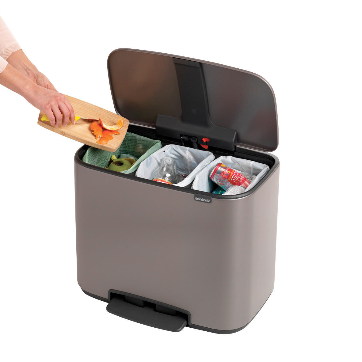 ODPADKOVÝ KÔŠ 33 l - čierna/sivá, Design, kov/plast (54/44/36,5cm) - Brabantia