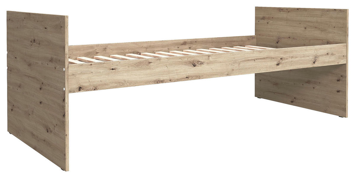 AUSZIEHBETT 90/200 cm,  in Eiche Artisan, Bettschublade, Lattenrost für Zusatzbett, Lattenrost für Hauptbett  - Eiche Artisan, MODERN, Holz/Holzwerkstoff (90/200cm) - MID.YOU